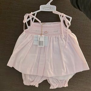 Feltman Brothers Toddler Girls Hand Embroidered Pink Outfit